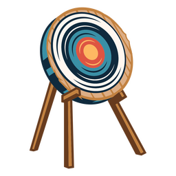 Standing archery target  3/4 view PNG Design Transparent PNG