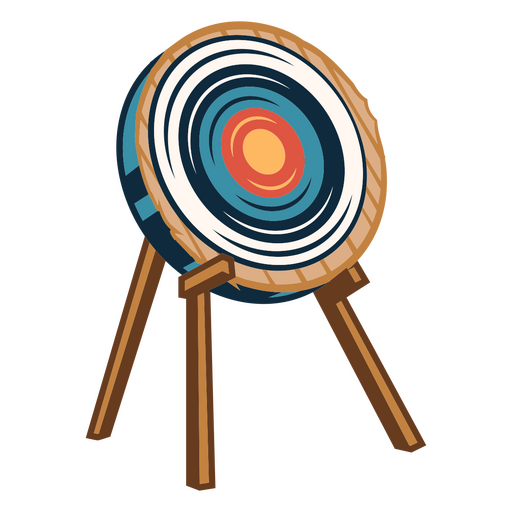 Standing archery target  3/4 view PNG Design