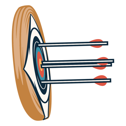 Side view archery target PNG Design