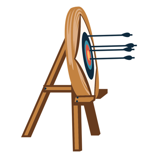 Archery standing target with bows sideview PNG Design
