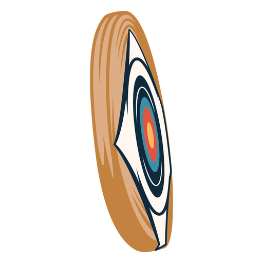 Vista lateral del objetivo de tiro con arco Diseño PNG