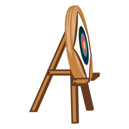 Archery target and target stand sideview PNG Design Transparent PNG