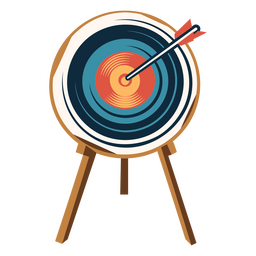 Bogenschießziel mit Pfeil in der Mitte PNG-Design