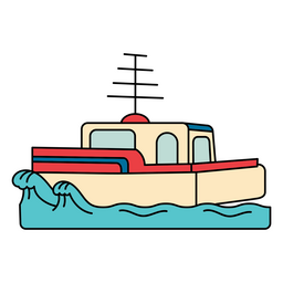 Launch Boat Ferry Water Activity Transport PNG & SVG Design For T-Shirts