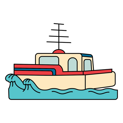 Launch boat ferry water activity transport PNG Design