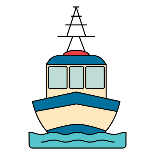 Lanzamiento de transporte en barco de agua ferry Diseño PNG