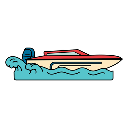 Launch small boat transport PNG Design