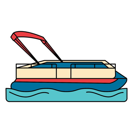Starten Sie den Wassertransport mit kleinen Booten zurück PNG-Design