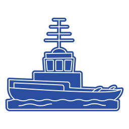Transport cut out ship PNG Design