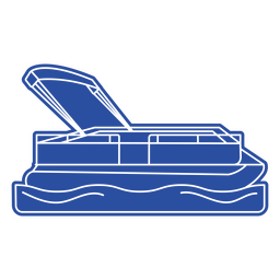 Recorte azul de crucero Diseño PNG