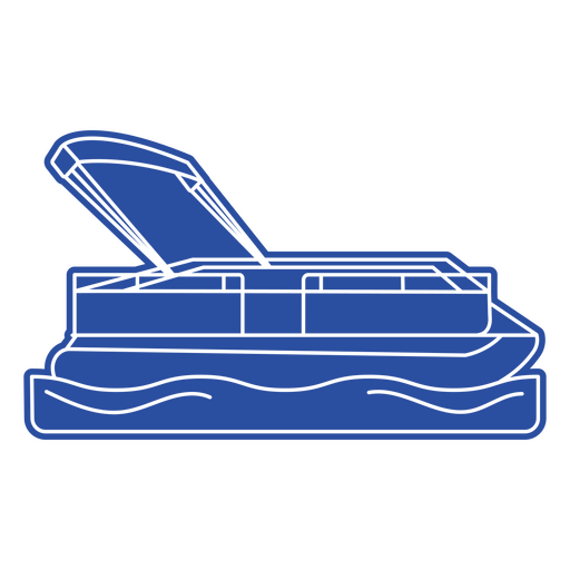 Recorte azul de crucero Diseño PNG