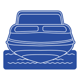 Yachtblauer Ausschnitt von vorne PNG-Design