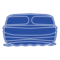 Recorte azul de vista frontal de barco à vela Desenho PNG Transparent PNG