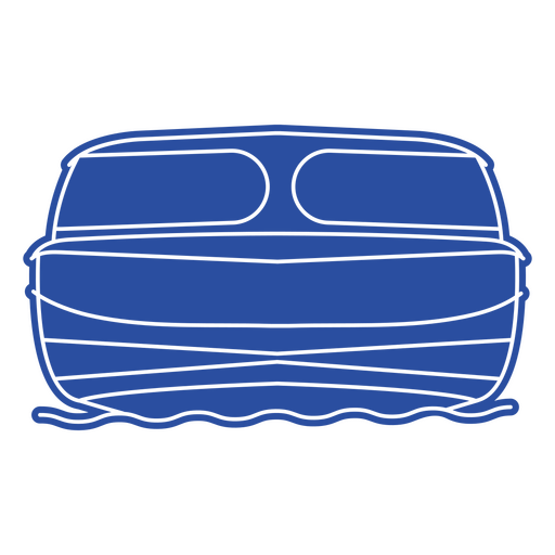 Blauer Ausschnitt der Vorderansicht des Segelboots PNG-Design