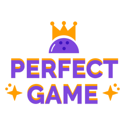 Bowling flaches Zitat perfektes Spiel PNG-Design