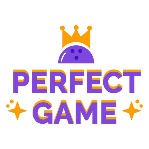 Jogo perfeito de cotação plana de boliche Desenho PNG