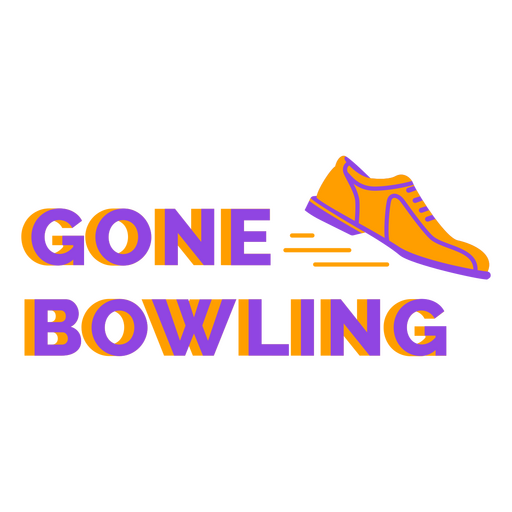 Bowling flat quote gone PNG Design