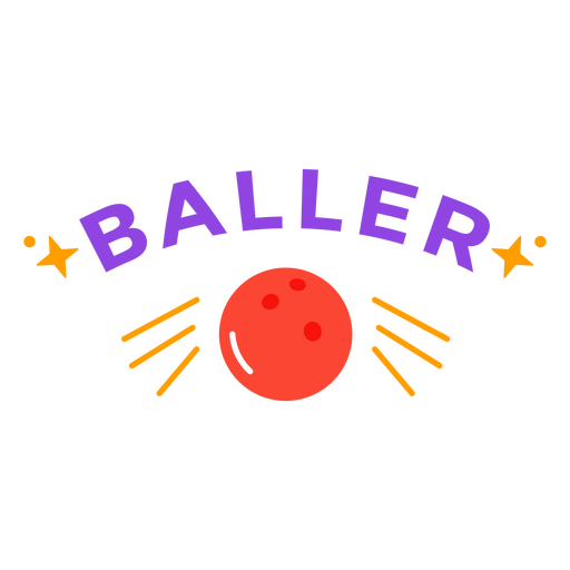 Baller de cotação plana de boliche Desenho PNG