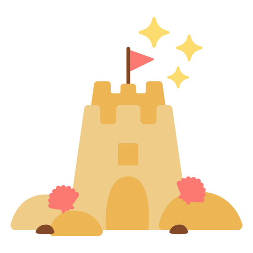 Castelo de areia plano