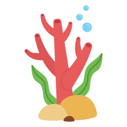 Flache Algen des Riffs PNG-Design