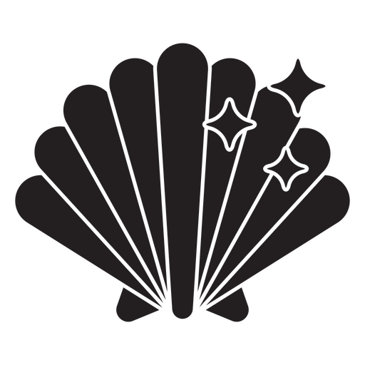 Shell cut out sparkes PNG Design