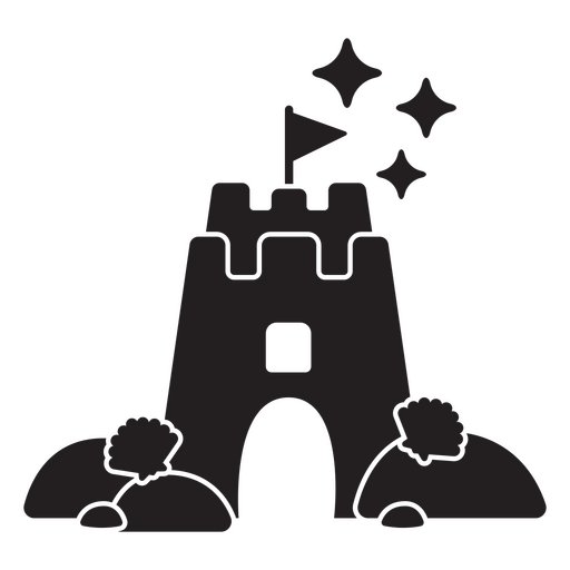 Castelo de areia cortado Desenho PNG