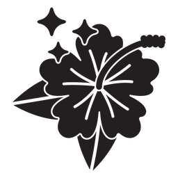 Hibiscus corta destellos Diseño PNG