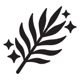 Sea plant silhouette sparkles