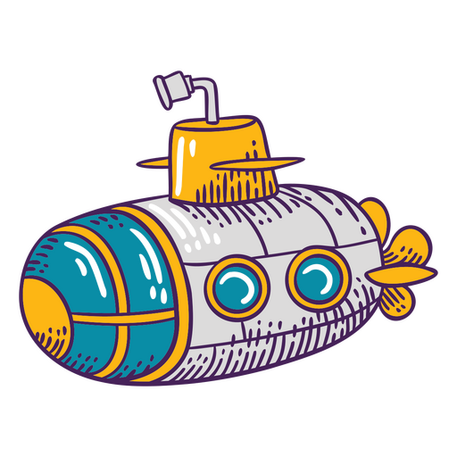 Transporte Marítimo Submarino Desenho PNG