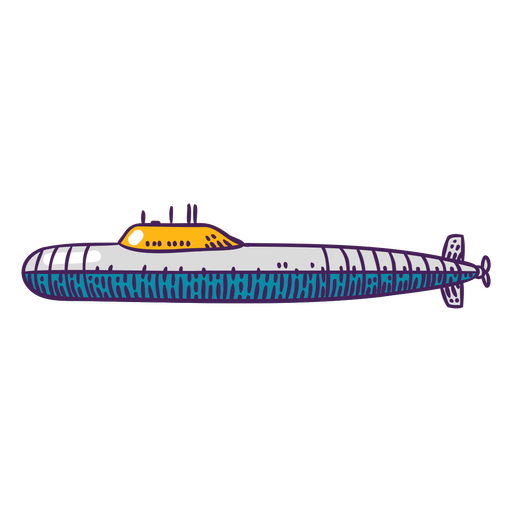Submarine transport PNG Design