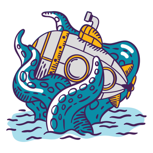 Submarine sea creature PNG Design