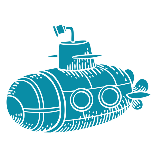 Transporte de agua de mar de barco submarino Diseño PNG