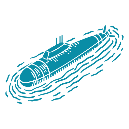 U-Boot-Wassertransport auf See PNG-Design