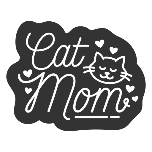 Citação de família de mãe de gato Desenho PNG