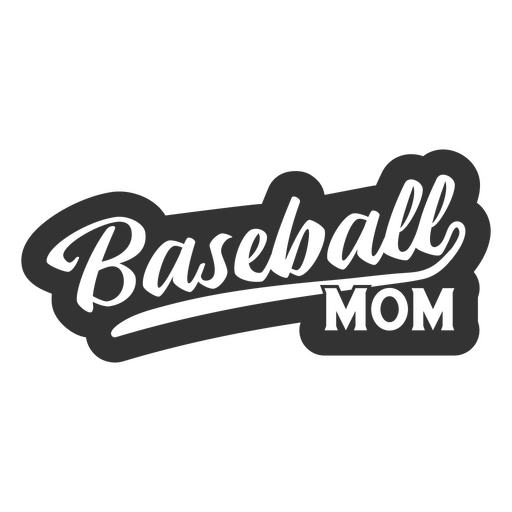 Cita familiar de mamá de béisbol Diseño PNG