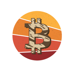 Bitcoin sunset icon PNG Design