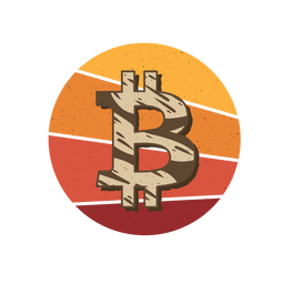 Icono de puesta de sol de Bitcoin Diseño PNG