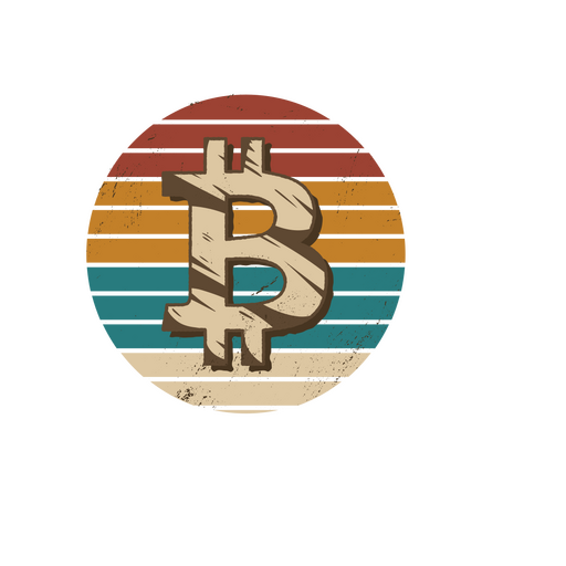 Icono de criptomoneda Bitcoin Diseño PNG