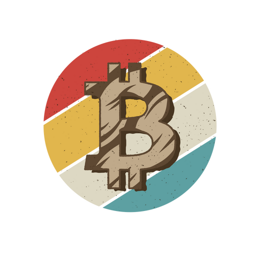 Ícone de pôr do sol de dinheiro bitcoin Desenho PNG