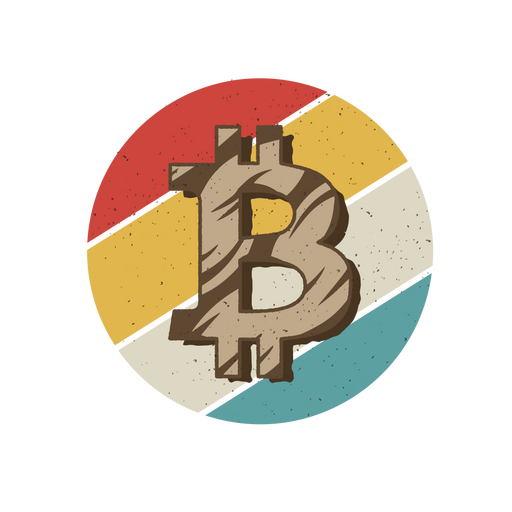 Icono de puesta de sol de dinero bitcoin