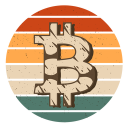 Bitcoin sunset business icon 