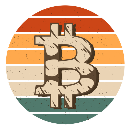 Ícone de negócios do pôr do sol do Bitcoin Desenho PNG