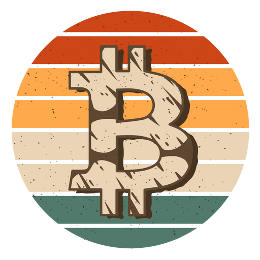 Symbol f?r Bitcoin-Sonnenuntergang PNG-Design