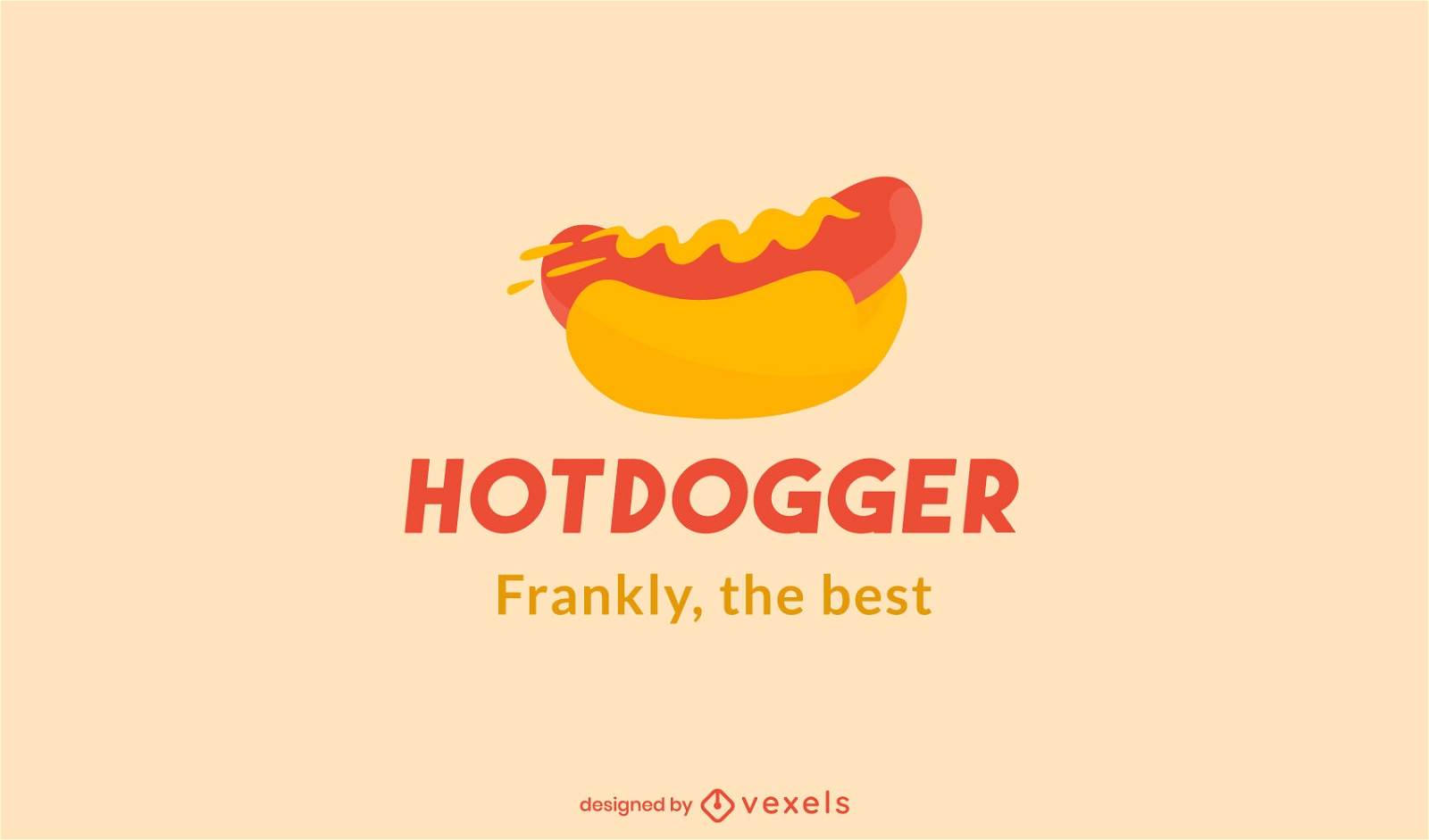 Plantilla de logotipo de comida para perros calientes
