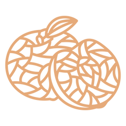 Comida de mandala de durazno Diseño PNG