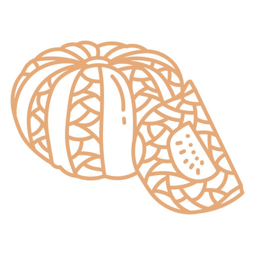 Kürbis-Mandala-Essen PNG-Design