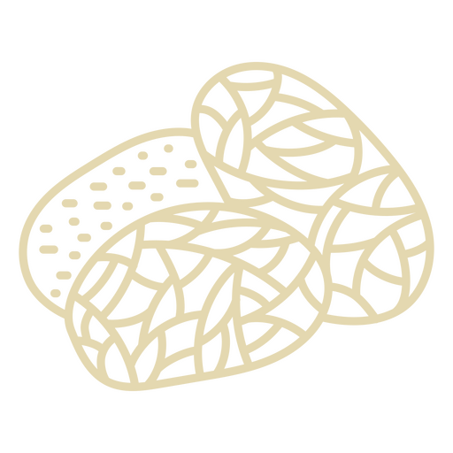 Kartoffel-Mandala-Essen PNG-Design
