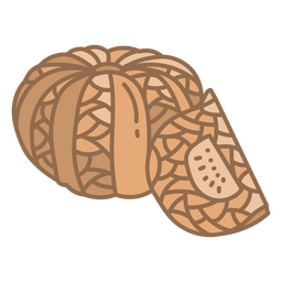 Abóbora poligonal cortada Desenho PNG
