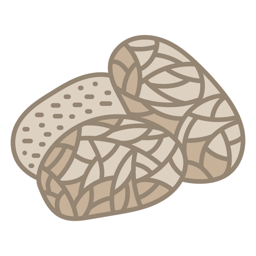 Polygonale Kartoffeln halbiert PNG-Design