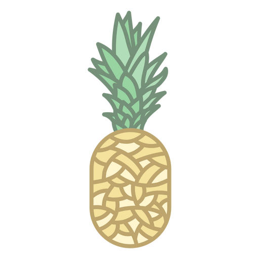 Piña poligonal mosaico Diseño PNG